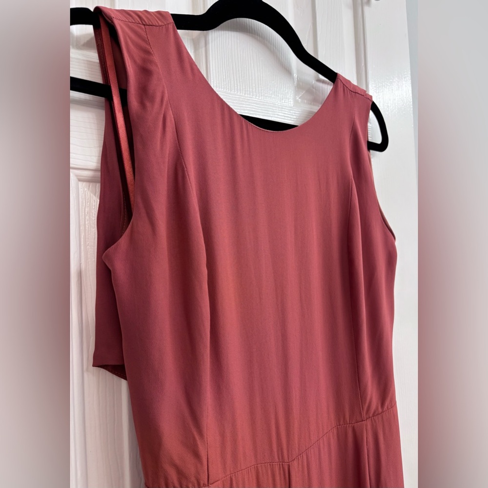Lost April Sleeveless Jumpsuit with Back Straps in Terracotta - Picture 2 of 15